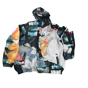 Members Only Cartoon Print Jacket - Black and Multicolor